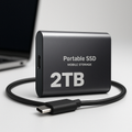 2TB Portable SSD External Hard Drive with USB-C for Mobile Storage 0