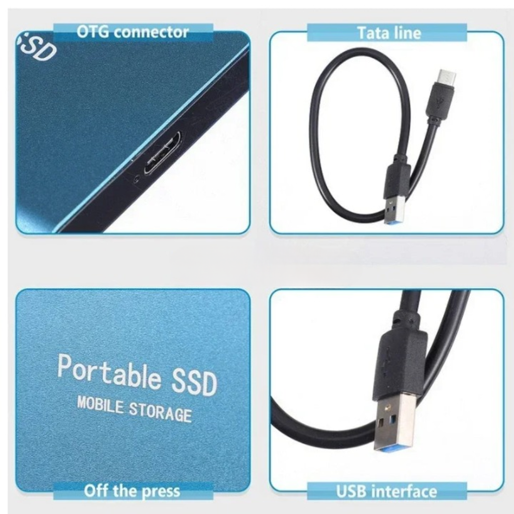 2TB Portable SSD External Hard Drive with USB-C for Mobile Storage 8