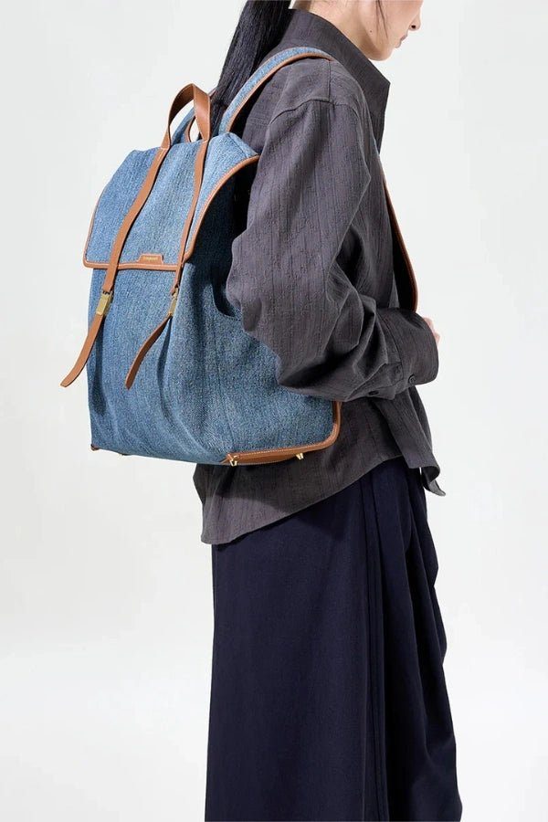 Aki - Large Travel Backpack with 16 Laptop Compartment & Leather Accents 8