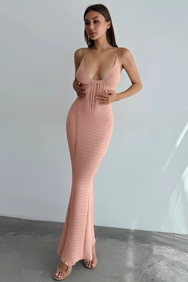 Arabesque - Long Sleeve Maxi Dress for Women, Sculpting Silhouette & Elegant Design 2