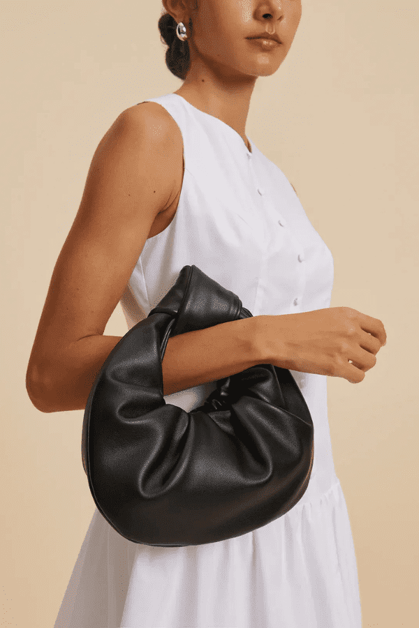 Astra - Chic Handbag with Stylish Knotted Ruched Design in Durable Polyurethane 1