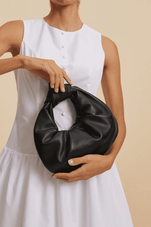 Astra - Chic Handbag with Stylish Knotted Ruched Design in Durable Polyurethane 3