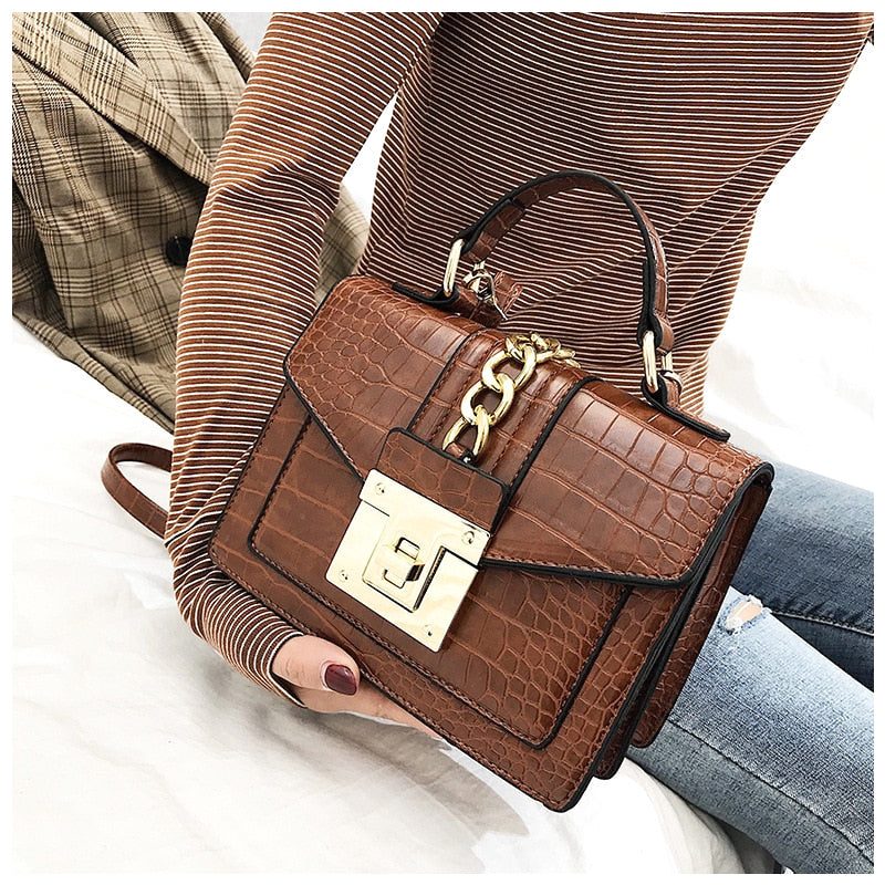 Audrey - Elegant Vegan Leather Handbag with Gold Accents for Women 2