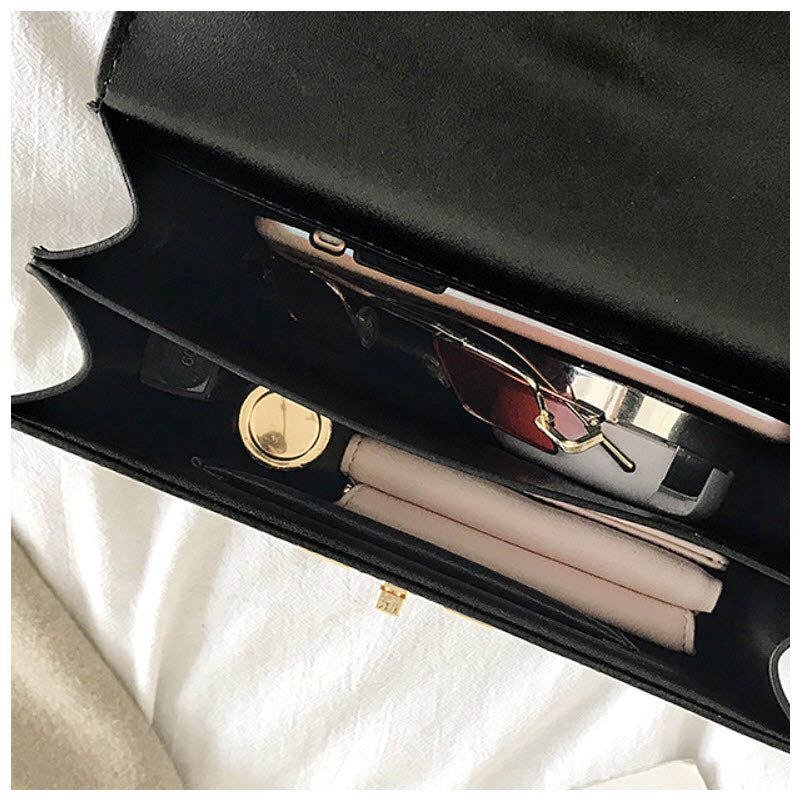 Audrey - Elegant Vegan Leather Handbag with Gold Accents for Women 4