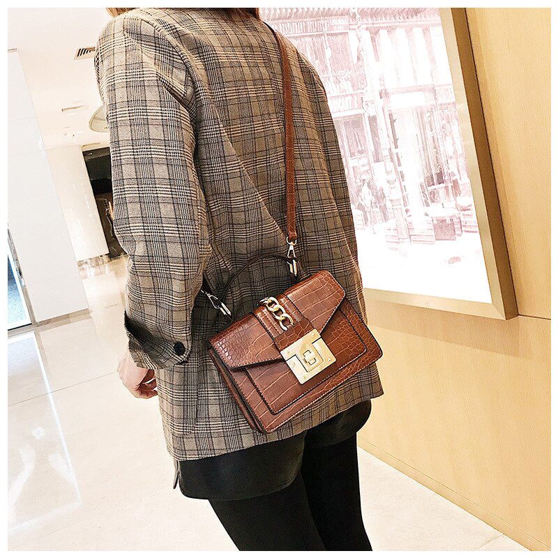 Audrey - Elegant Vegan Leather Handbag with Gold Accents for Women 5