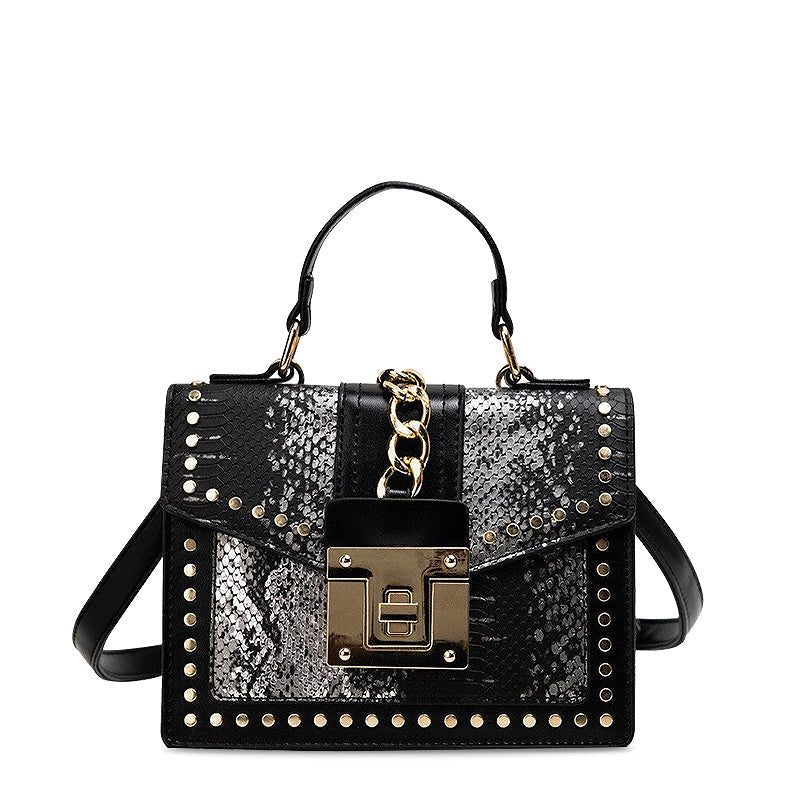 Audrey - Elegant Vegan Leather Handbag with Gold Accents for Women 7