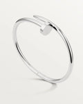 Bold Silver Screw Bracelet - Industrial Design Men's Bracelet in Stainless Steel 1