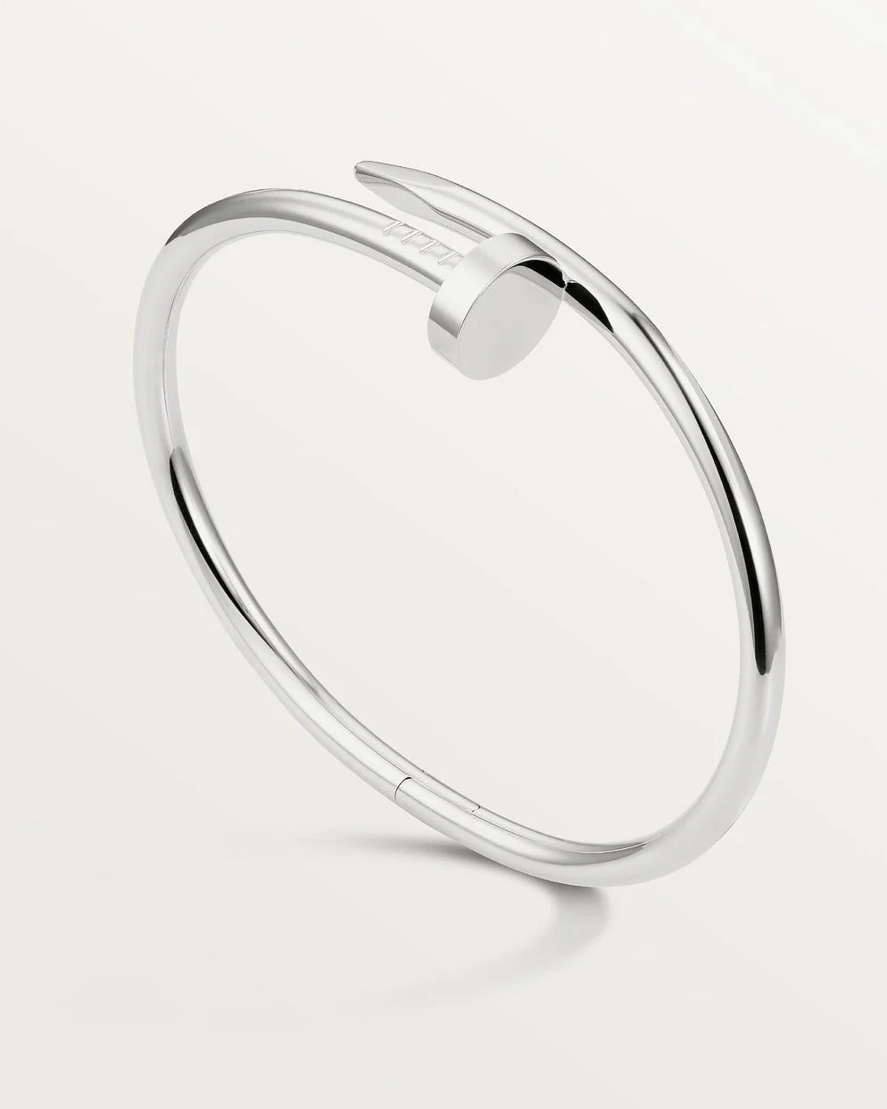 Bold Silver Screw Bracelet - Industrial Design Men's Bracelet in Stainless Steel 1