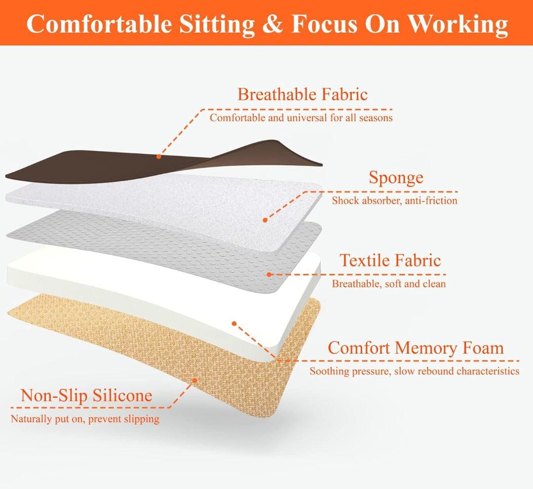 Car Seat Cushion in Memory Foam with Ergonomic Design for Lumbar Support 7