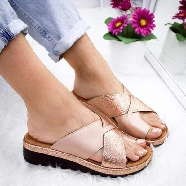 ComfortStep - Wide Toe Open Toe Summer Sandals for Women, Slip-On Design 3