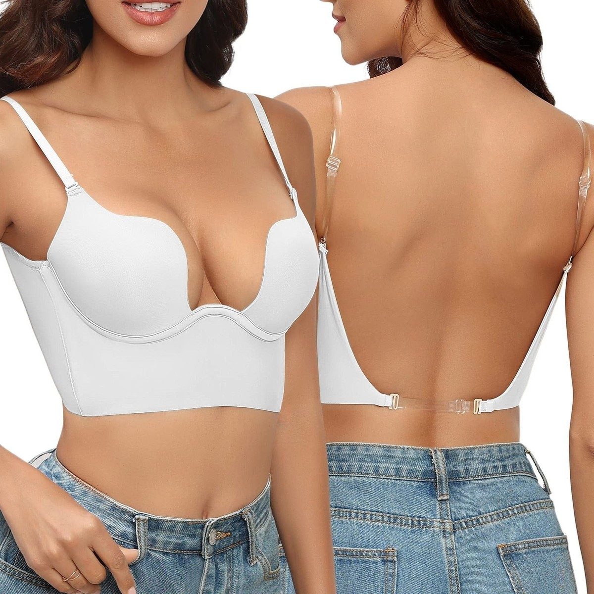Comfortable Backless Bra for Women with Adjustable Straps & Breathable Fabric 1
