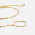 Elegant 18K Gold Hand Chain Bracelet - Waterproof Stainless Steel Accessory 2
