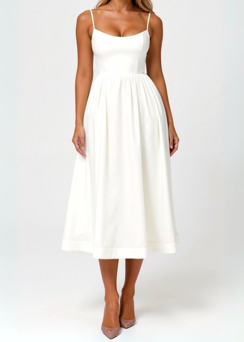 Elegant Corset Midi Dress for Women - Flattering Summer & Cocktail Style 0