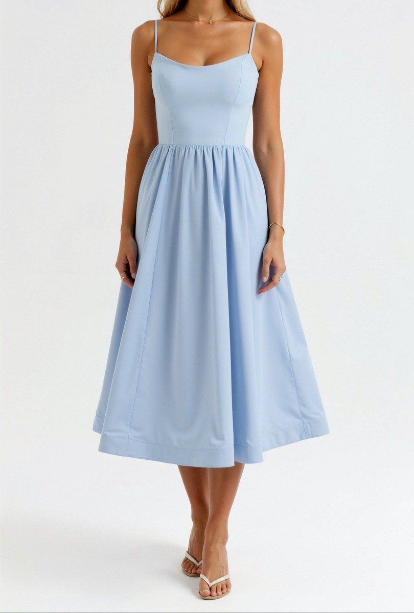Elegant Corset Midi Dress for Women - Flattering Summer & Cocktail Style 3