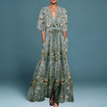 Elegant Floral Maxi Dress - Womens Summer Wedding Guest Dresses 0