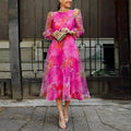 Elegant Floral Midi Dress For Women - Timeless Summer Dresses for Any Occasion 0