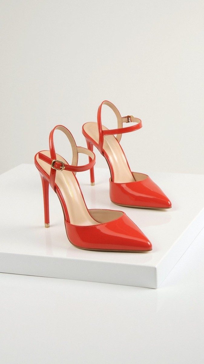 Elegant Gold Heels - Women's Pointed-Toe Stiletto with Ankle Strap, 10.5cm 8