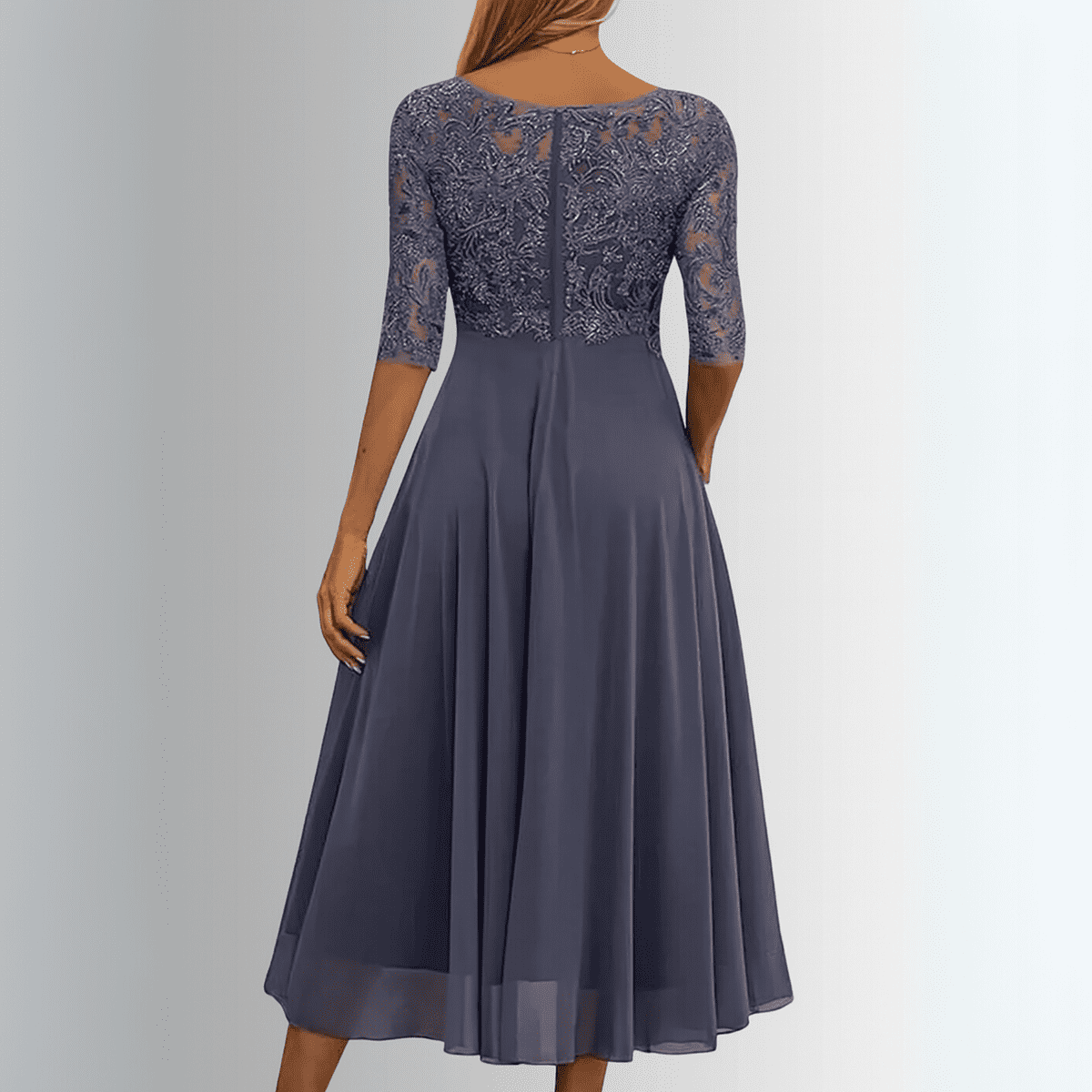 Elegant Lace Dress for Women - White Long Party Dress with Comfortable Fit 5