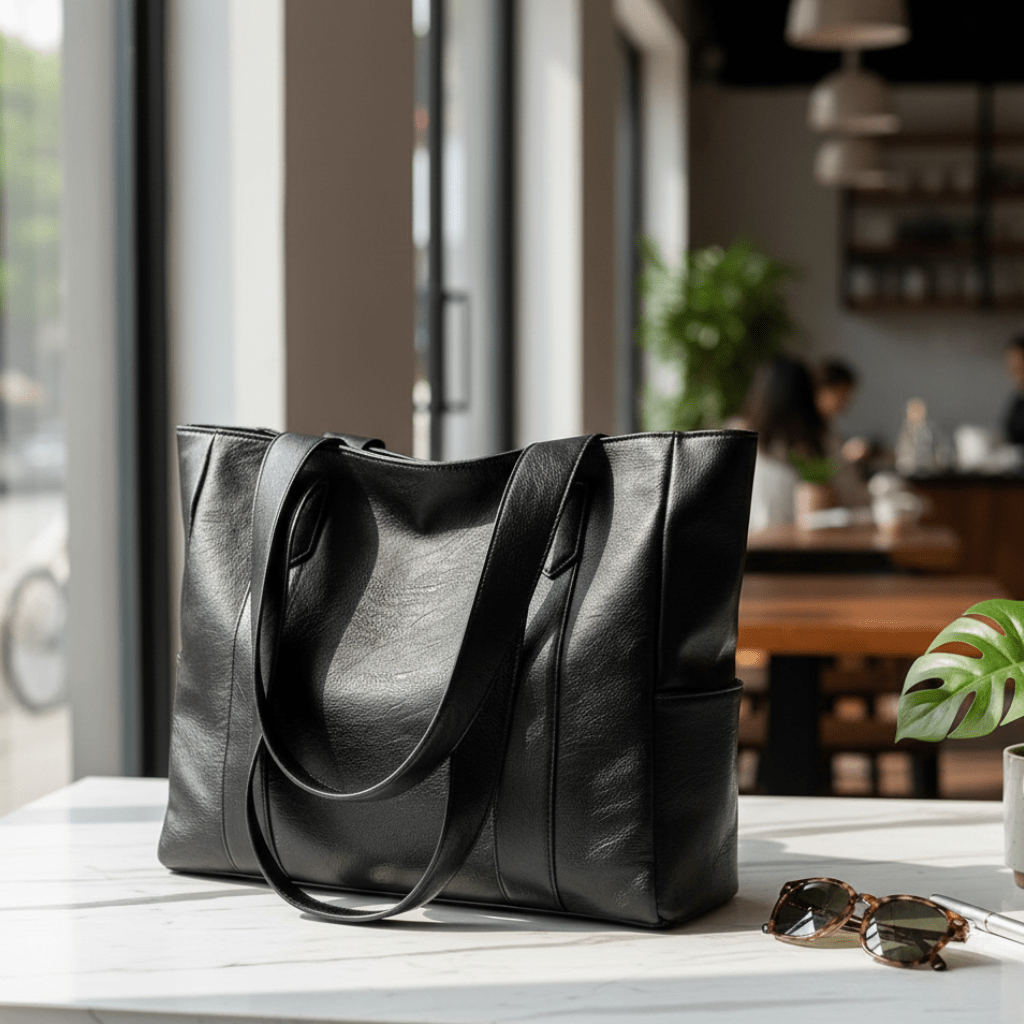 Elegant Leather Shoulder Bag for Women - Retro Design with Smooth Finish 0