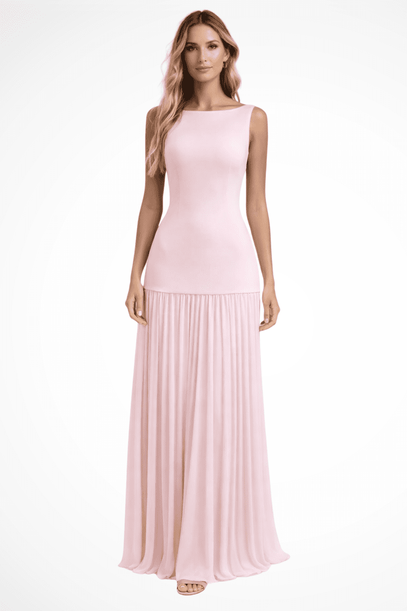 Elegant Pleated Sleeveless Maxi Dress for Women - Formal Summer Dresses 0