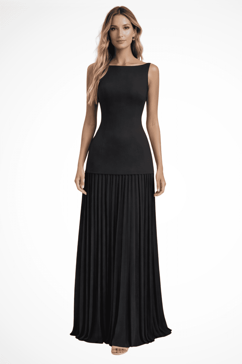 Elegant Pleated Sleeveless Maxi Dress for Women - Formal Summer Dresses 2