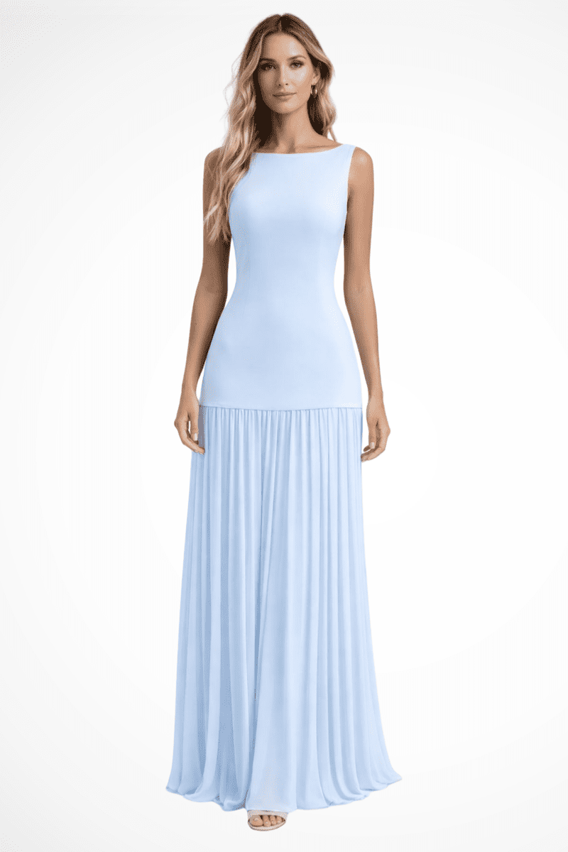 Elegant Pleated Sleeveless Maxi Dress for Women - Formal Summer Dresses 3