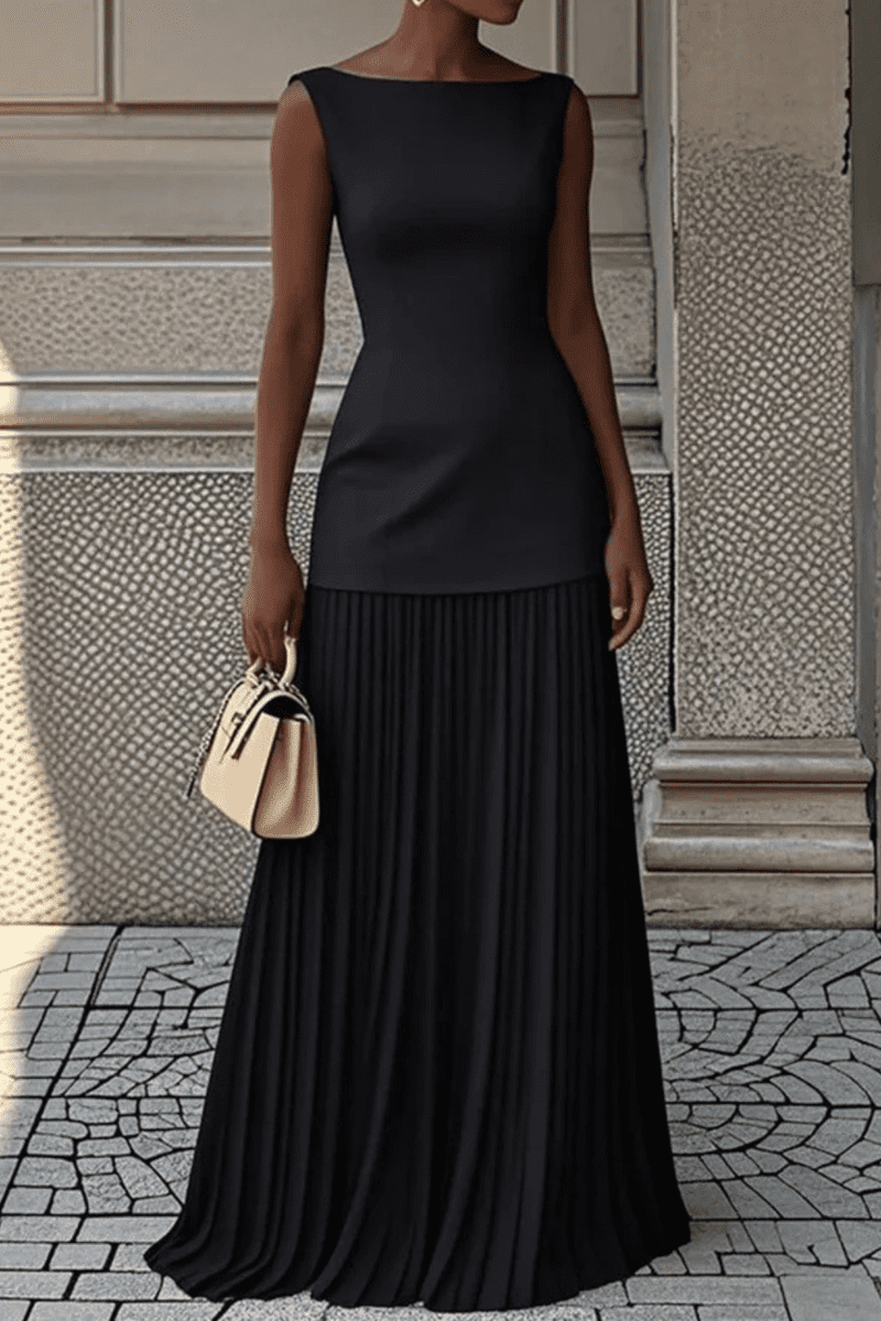 Elegant Pleated Sleeveless Maxi Dress for Women - Formal Summer Dresses 6