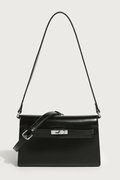 Elegant Soft-Buckle Tote Bag - Chic 100% Polyurethane Design for Everyday Use 0