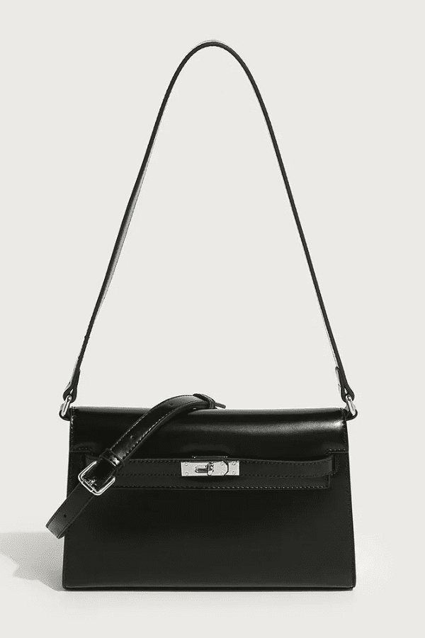 Elegant Soft-Buckle Tote Bag - Chic 100% Polyurethane Design for Everyday Use 0