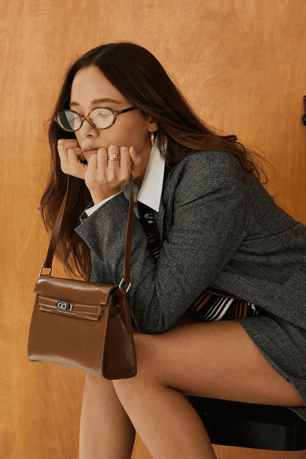 Elegant Soft-Buckle Tote Bag - Chic 100% Polyurethane Design for Everyday Use 2