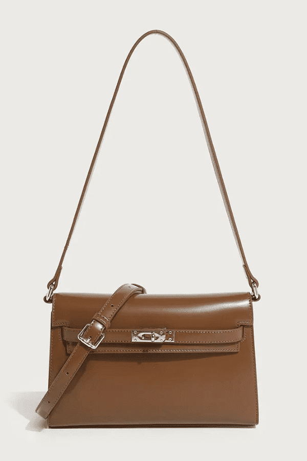 Elegant Soft-Buckle Tote Bag - Chic 100% Polyurethane Design for Everyday Use 3