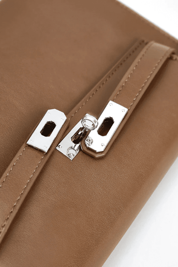 Elegant Soft-Buckle Tote Bag - Chic 100% Polyurethane Design for Everyday Use 4