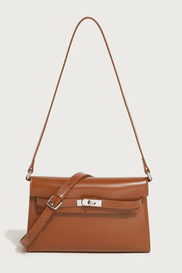 Elegant Soft-Buckle Tote Bag - Chic 100% Polyurethane Design for Everyday Use 6