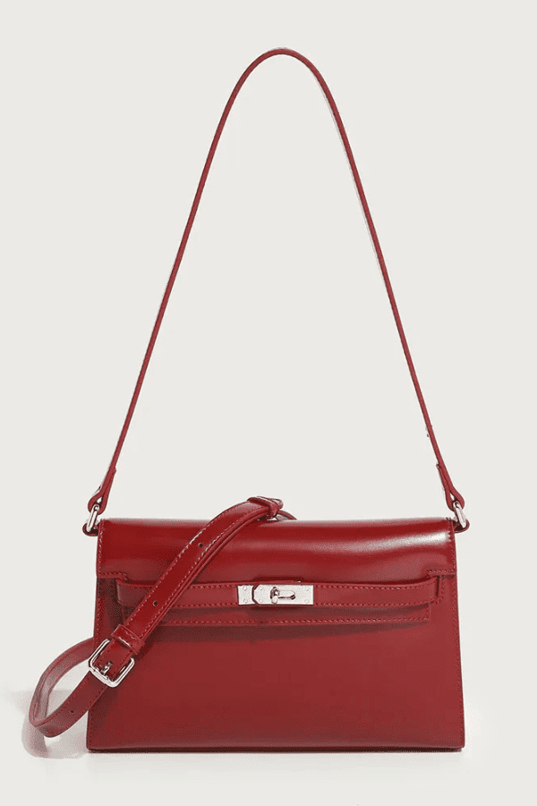 Elegant Soft-Buckle Tote Bag - Chic 100% Polyurethane Design for Everyday Use 7