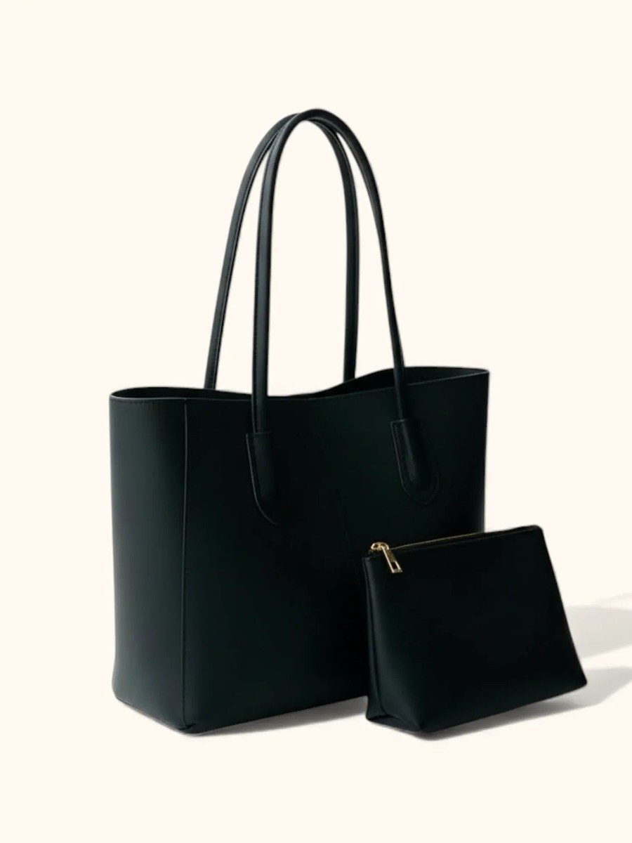 Elegant Structured Vegan Leather Tote Bag for Modern Professionals 1