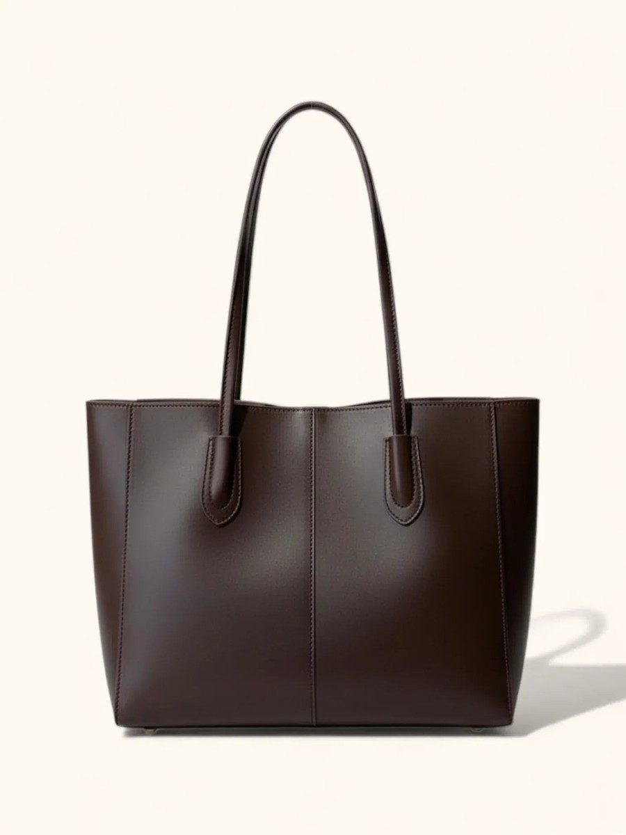 Elegant Structured Vegan Leather Tote Bag for Modern Professionals 4