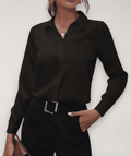 Elegant White Women's Blouse - Tailored Button-Up Shirt for Versatile Wear 0
