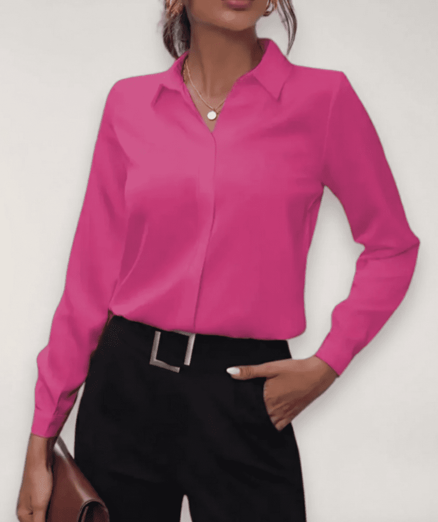 Elegant White Women's Blouse - Tailored Button-Up Shirt for Versatile Wear 3