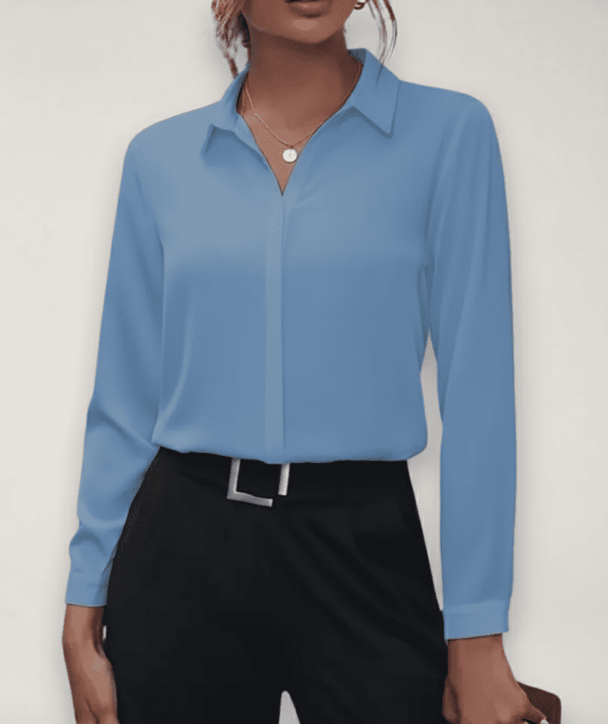 Elegant White Women's Blouse - Tailored Button-Up Shirt for Versatile Wear 4