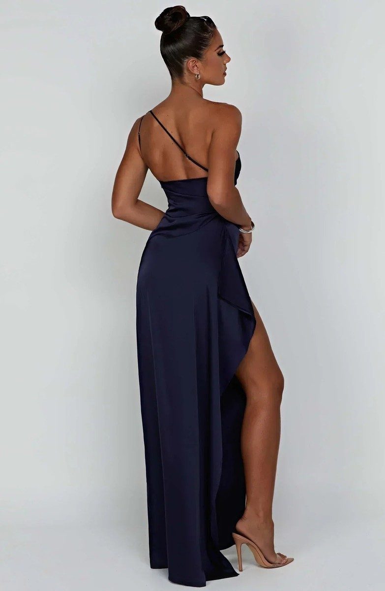 Elegant Women's Asymmetric Maxi Dress with High Split for Cocktail & Formal Events 7