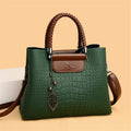 Elegant Women's Crocodile Handbag - Versatile Satchel with Adjustable Strap 0
