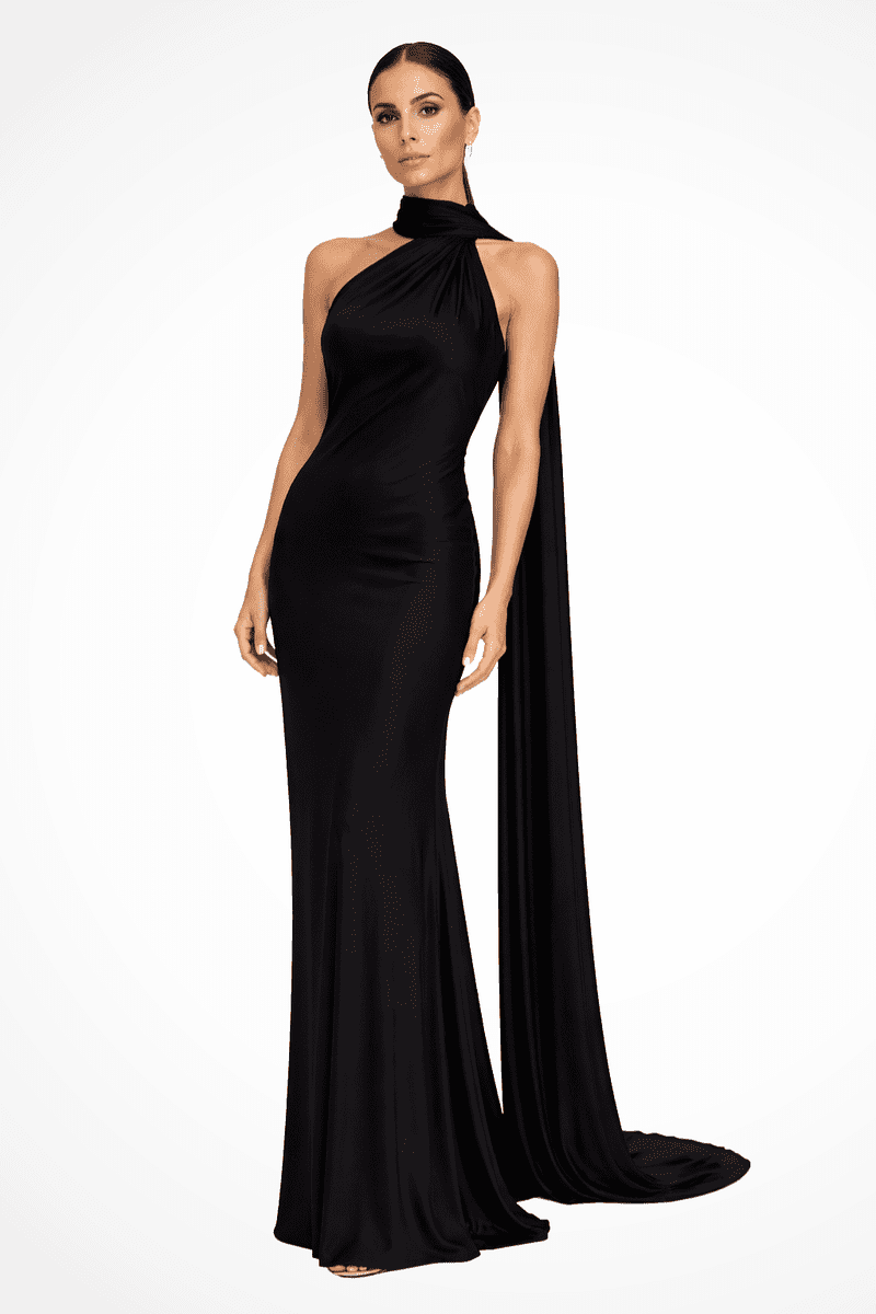 Elegant Women's Halter Neck Sleeveless Maxi Dress for Summer Events 0