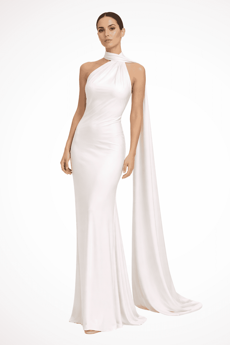 Elegant Women's Halter Neck Sleeveless Maxi Dress for Summer Events 2