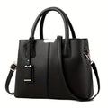 Elegant Women's Leather Tote Bag with Crossbody Strap - Spacious Handbag 0