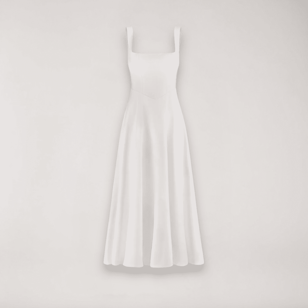 Elegant Women's Midi Dress - Flattering Cinched Waist & Flowing Skirt for Summer Events 0