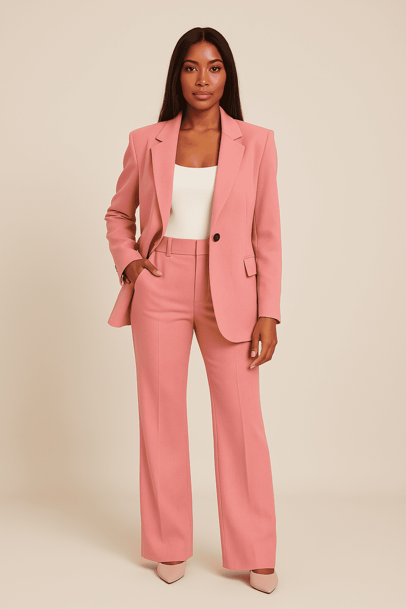 Elegant Women's Tailored Fit Suit Set - Blazer & Trousers for All Occasions 1