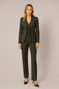 Elegant Women's Three-Piece Slim Fit Suit - Tailored Blazer, Vest & Trousers 0