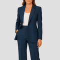 Elegant Women's Two-Piece Suit - Tailored Blazer & Slim Trousers for Business 0