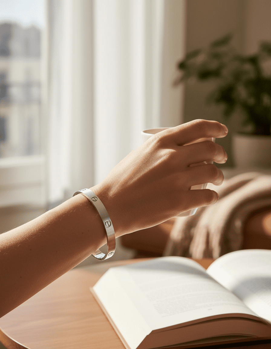 Eternal Silver Bracelet - Minimalist Waterproof Design in High-Grade Stainless Steel 1