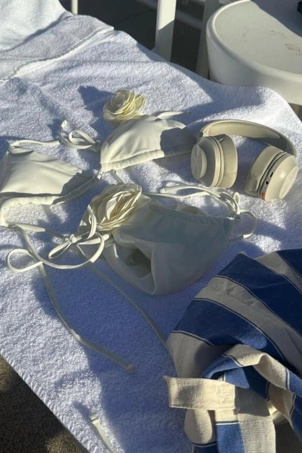 Floral Triangle Bikini Set for Women - Adjustable Fit Swimwear 5